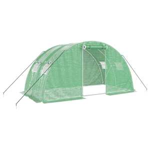 vidaXL kasvuhoone terasraamiga, roheline, 8 m&sup2;, 4x2x2 m