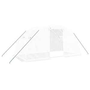 vidaXL kasvuhoone terasraamiga, valge, 8 m&sup2;, 4x2x2 m