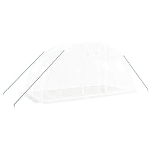 Skleník s ocelovým rámem bílý 8 m² 4 x 2 x 2 m - obrázek 3