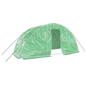 vidaXL kasvuhoone terasraamiga, roheline, 10 m&sup2;, 5x2x2,3 m