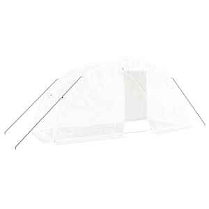 vidaXL kasvuhoone terasraamiga, valge, 10 m&sup2;, 5x2x2,3 m