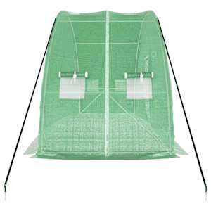 Skleník s ocelovým rámem zelený 12 m² 6 x 2 x 2,85 m - obrázek 5