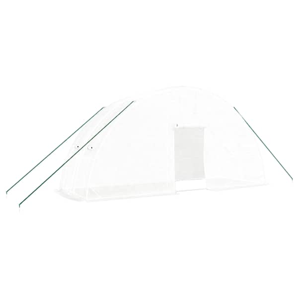 vidaXL kasvuhoone terasraamiga, valge, 12 m&sup2;, 6x2x2,85 m