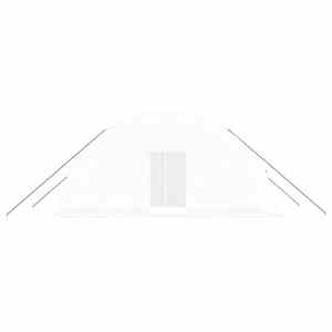 Skleník s ocelovým rámem bílý 12 m² 6 x 2 x 2,85 m - obrázek 4