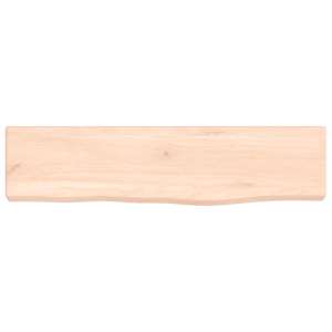 Nástěnná police 40 x 10 x 2 cm neošetřené masivní dubové dřevo - obrázek 4