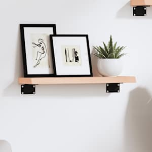 Nástěnná police 40 x 10 x 2 cm neošetřené masivní dubové dřevo - obrázek 1