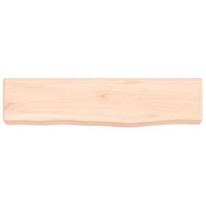 Nástěnná police 40 x 10 x 4 cm neošetřené masivní dubové dřevo - obrázek 4