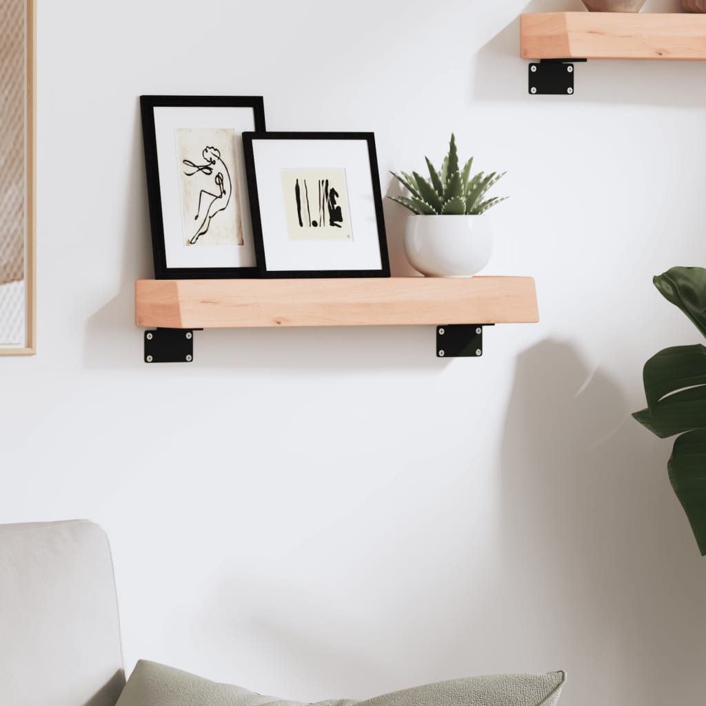 vidaXL kezeletlen tömör tölgyfa fali polc 40x10x6 cm