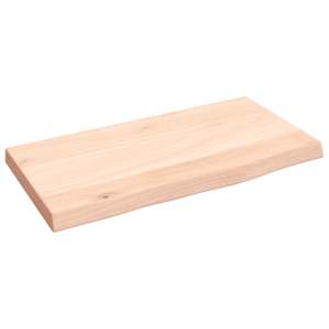 Nástěnná police 40 x 20 x 2 cm neošetřené masivní dubové dřevo - obrázek 2
