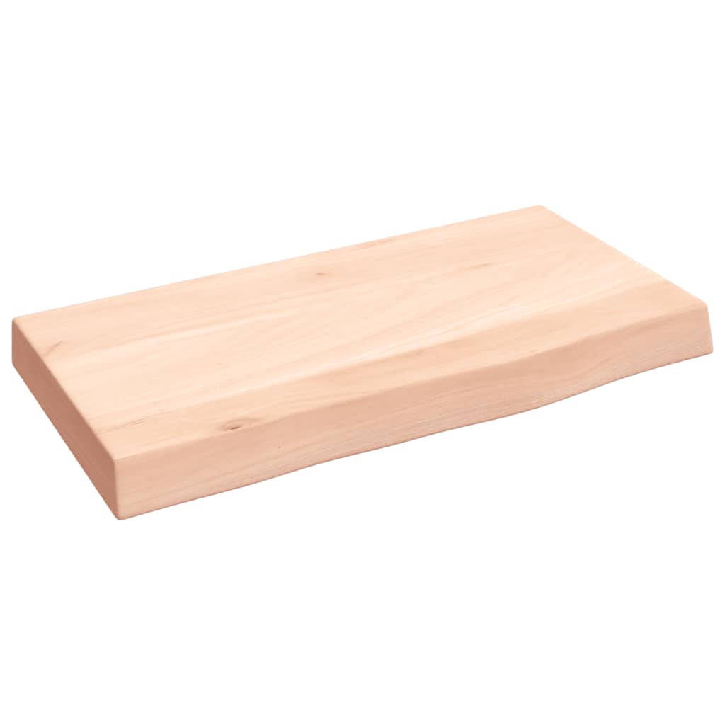 Thumbnail - vidaXL Wandregal 40x20x4 cm Massivholz Eiche Unbehandelt