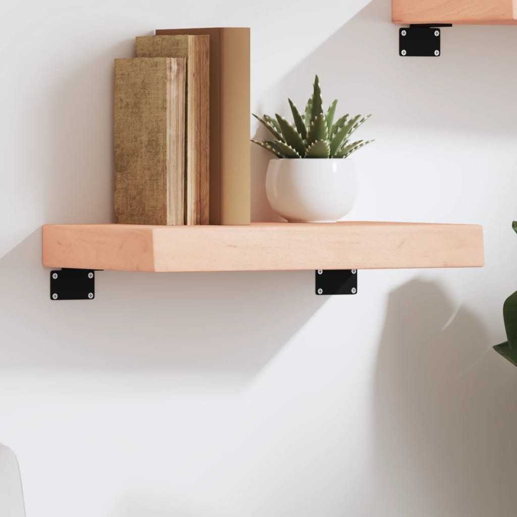 vidaXL Wandregal 40x20x6 cm Massivholz Eiche Unbehandelt