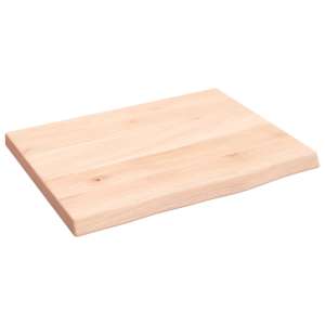 Nástěnná police 40 x 30 x 2 cm neošetřené masivní dubové dřevo - obrázek 2