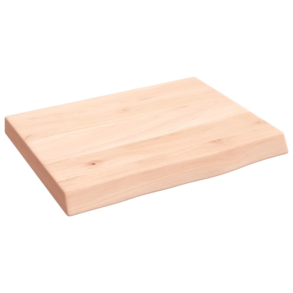 vidaXL Nástěnná police 40x30x(2-4) cm neošetřené masivní dubové dřevo