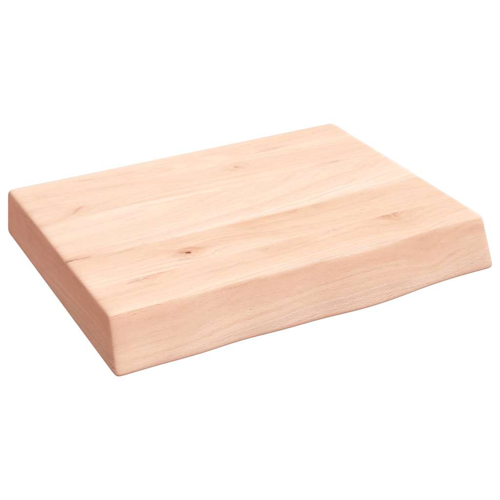 vidaXL Nástěnná police 40x30x(2-6) cm neošetřené masivní dubové dřevo
