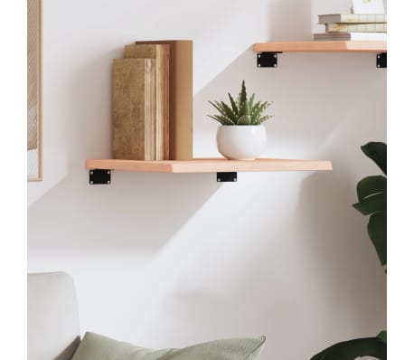 vidaXL Wall Shelf 40x40x2 cm Untreated Solid Wood Oak