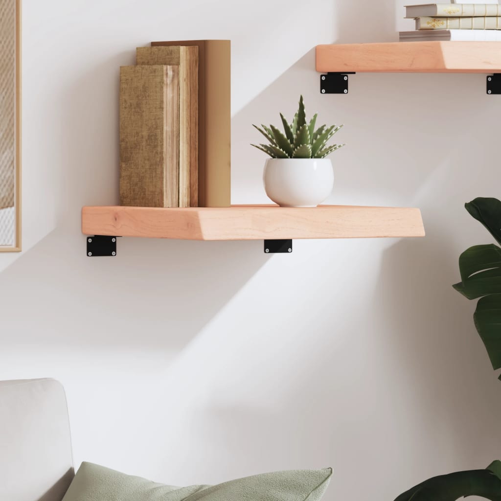 vidaXL kezeletlen tömör tölgyfa fali polc 40x40x(2-6) cm