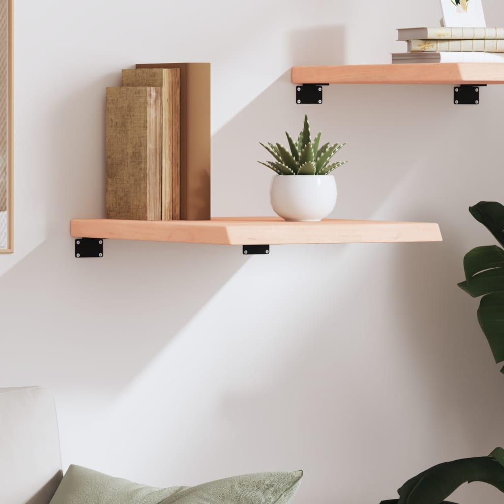vidaXL kezeletlen tömör tölgyfa fali polc 40x60x(2-4) cm