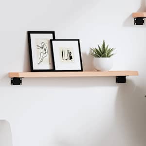 Nástěnná police 60 x 10 x 2 cm neošetřené masivní dubové dřevo - obrázek 1