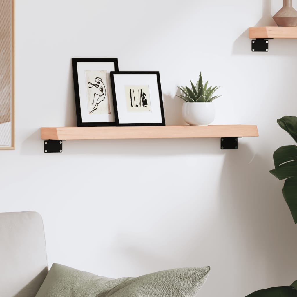 vidaXL kezeletlen tömör tölgyfa fali polc 60x10x4 cm