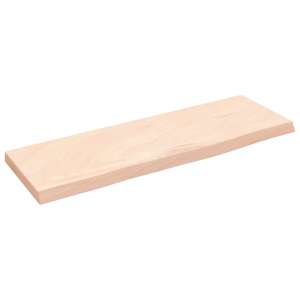 Nástěnná police 60 x 20 x 2 cm neošetřené masivní dubové dřevo - obrázek 2