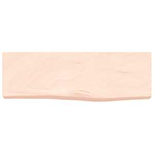 Nástěnná police 60 x 20 x 6 cm neošetřené masivní dubové dřevo - obrázek 4