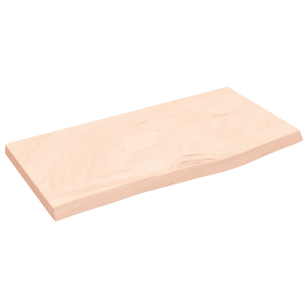 vidaXL Nástěnná police 60x30x(2-4) cm neošetřené masivní dubové dřevo