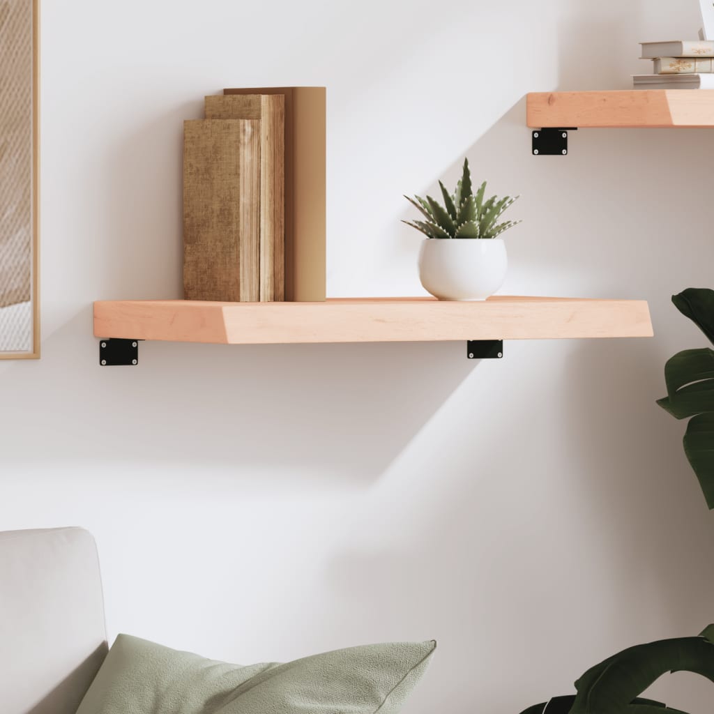 vidaXL kezeletlen tömör tölgyfa fali polc 60x30x(2-6) cm