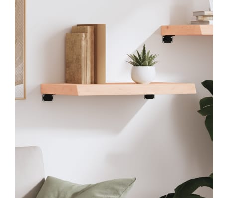 vidaXL Wall Shelf 60x30x(2-6) cm Untreated Solid Wood Oak