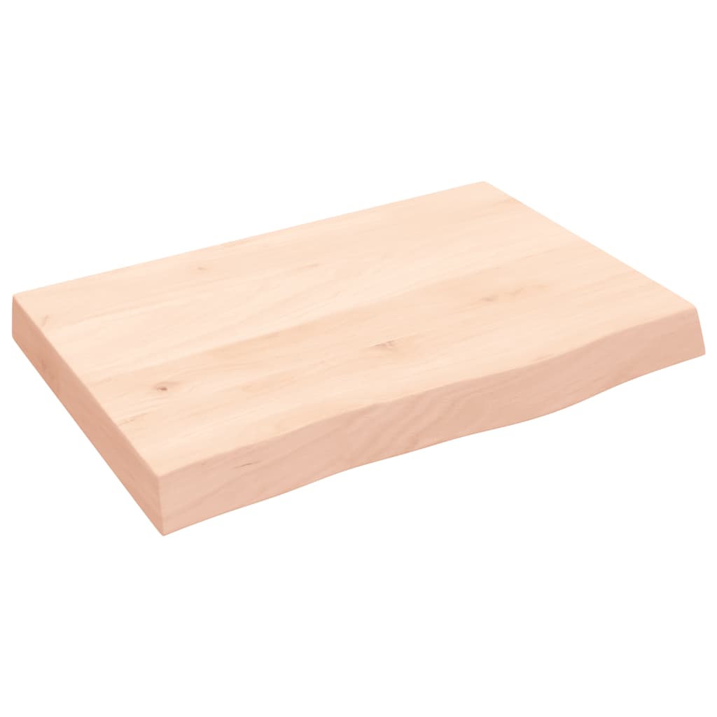vidaXL Nástěnná police 60x40x(2-6) cm neošetřené masivní dubové dřevo