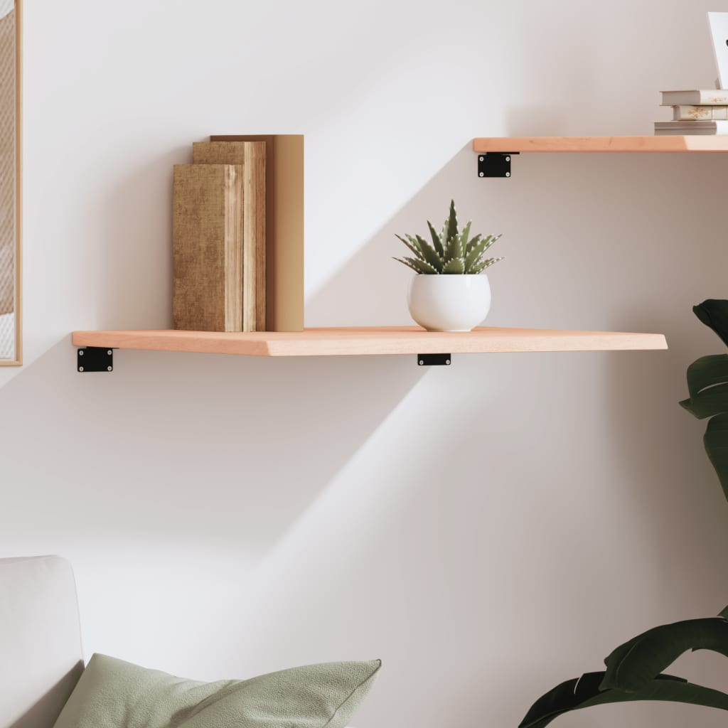 vidaXL Wall Shelf 60x50x2 cm Untreated Solid Wood Oak