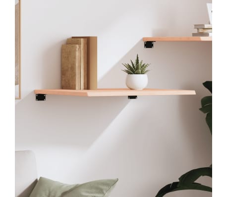 vidaXL Wall Shelf 60x50x2 cm Untreated Solid Wood Oak