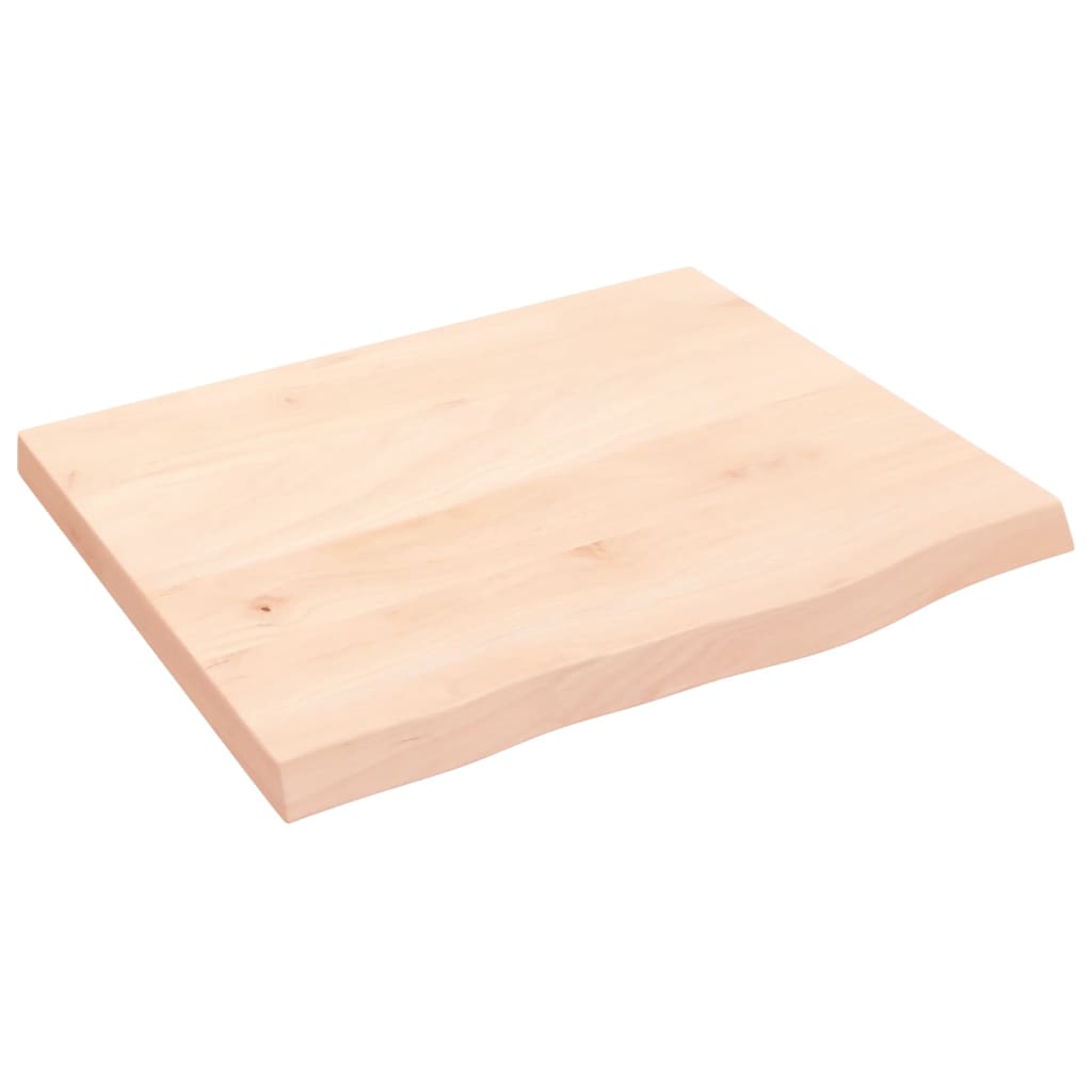 vidaXL Nástěnná police 60x50x(2-4) cm neošetřené masivní dubové dřevo