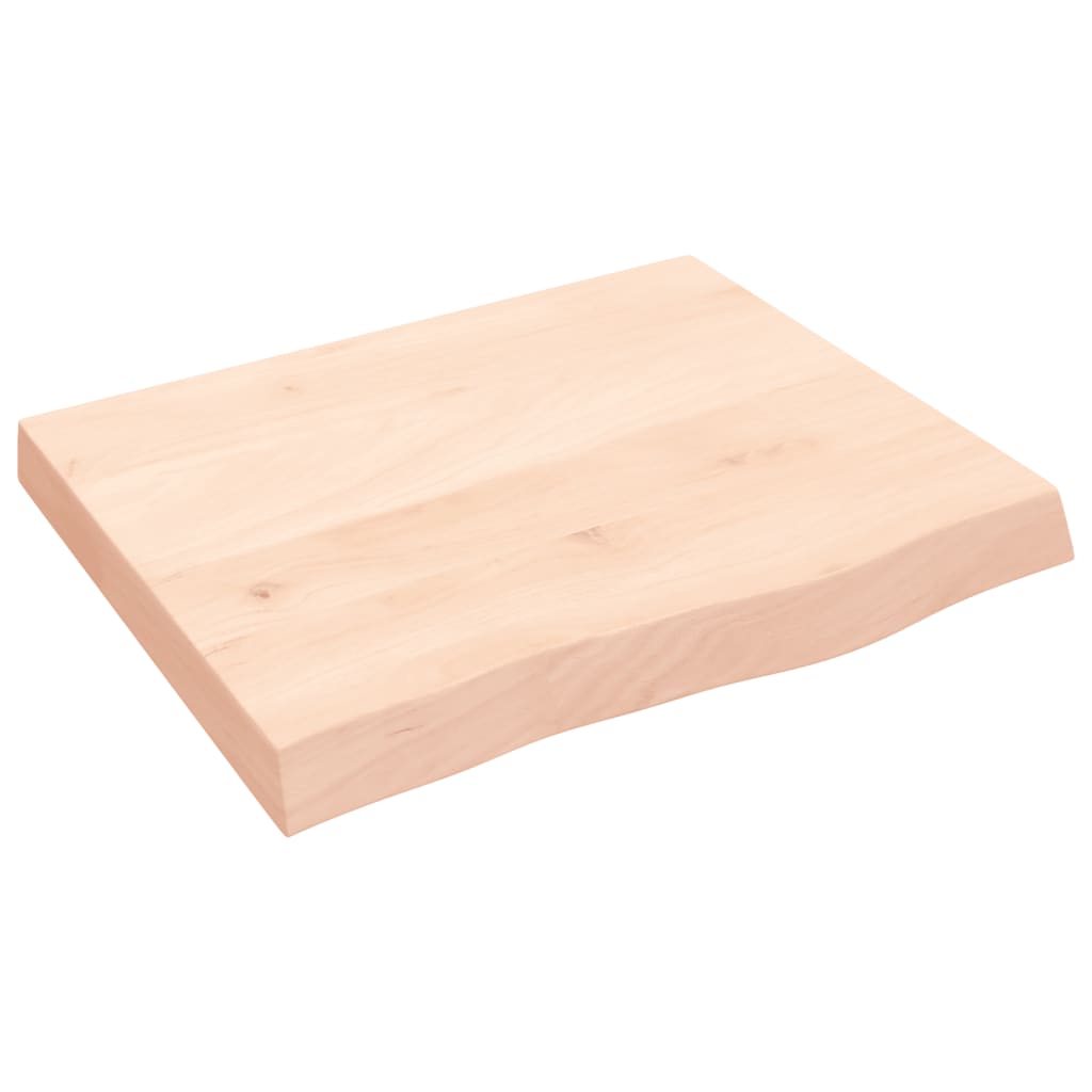 vidaXL Nástěnná police 60x50x(2-6) cm neošetřené masivní dubové dřevo