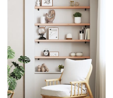 vidaXL Sein&auml;hylly 80x10x4 cm k&auml;sittelem&auml;t&ouml;n t&auml;ysi tammi