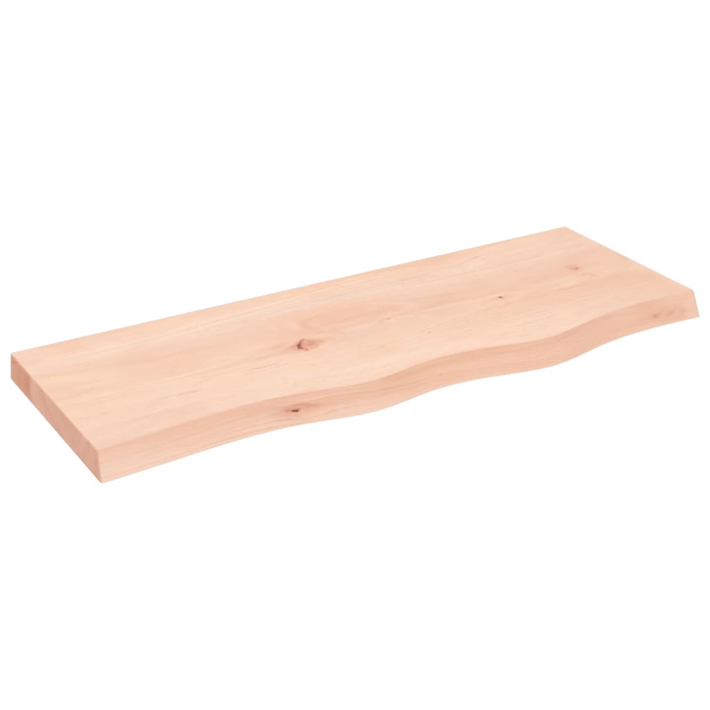 vidaXL Nástěnná police 80x30x(2-4) cm neošetřené masivní dubové dřevo