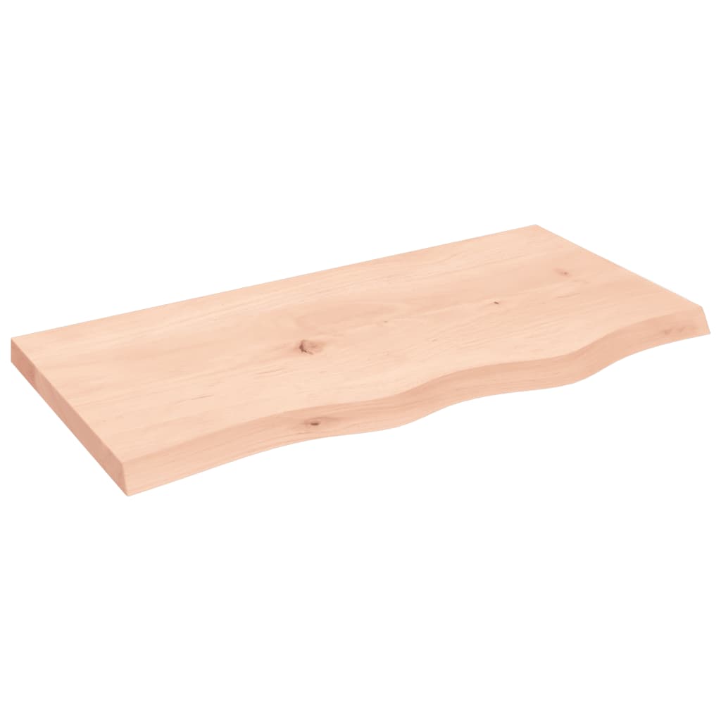 vidaXL Nástěnná police 80x40x(2-4) cm neošetřené masivní dubové dřevo