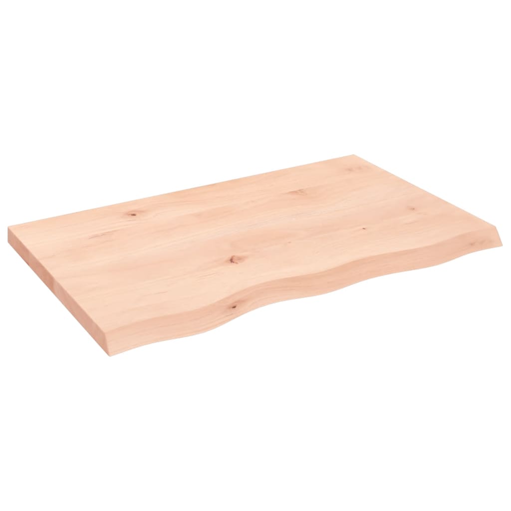 vidaXL Nástěnná police 80x50x(2-4) cm neošetřené masivní dubové dřevo