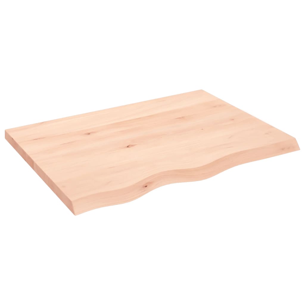 vidaXL Nástěnná police 80x60x(2-4) cm neošetřené masivní dubové dřevo