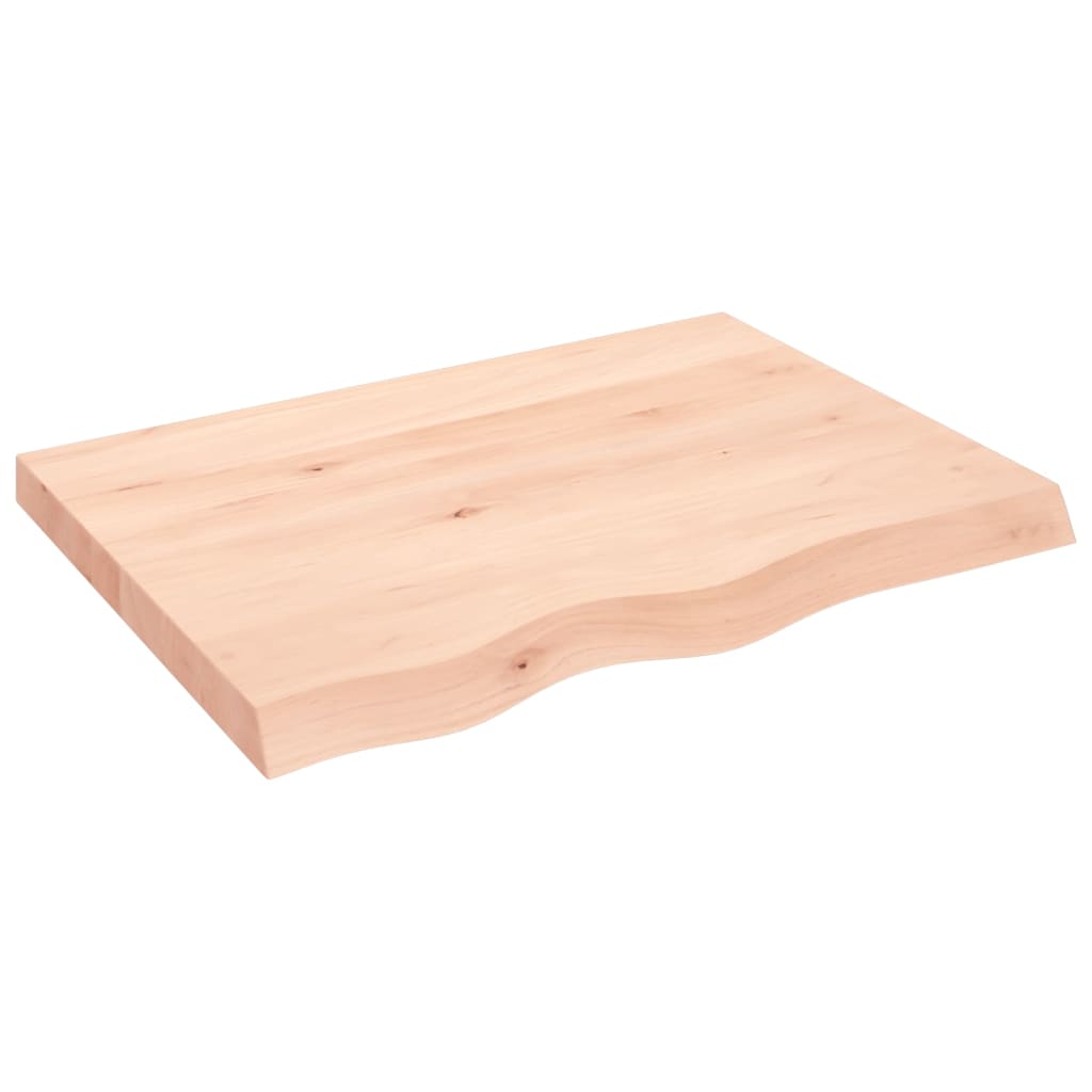 vidaXL Nástěnná police 80x60x(2-6) cm neošetřené masivní dubové dřevo