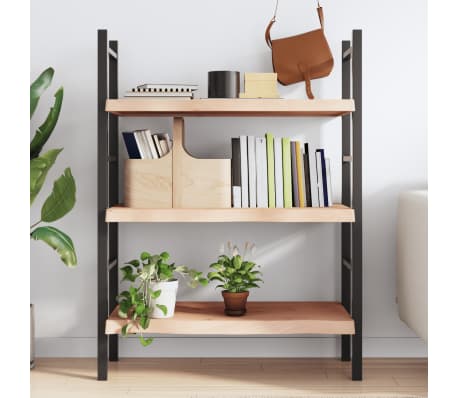 vidaXL &Eacute;tag&egrave;re murale 80x60x(2-6) cm bois de ch&ecirc;ne massif non trait&eacute;