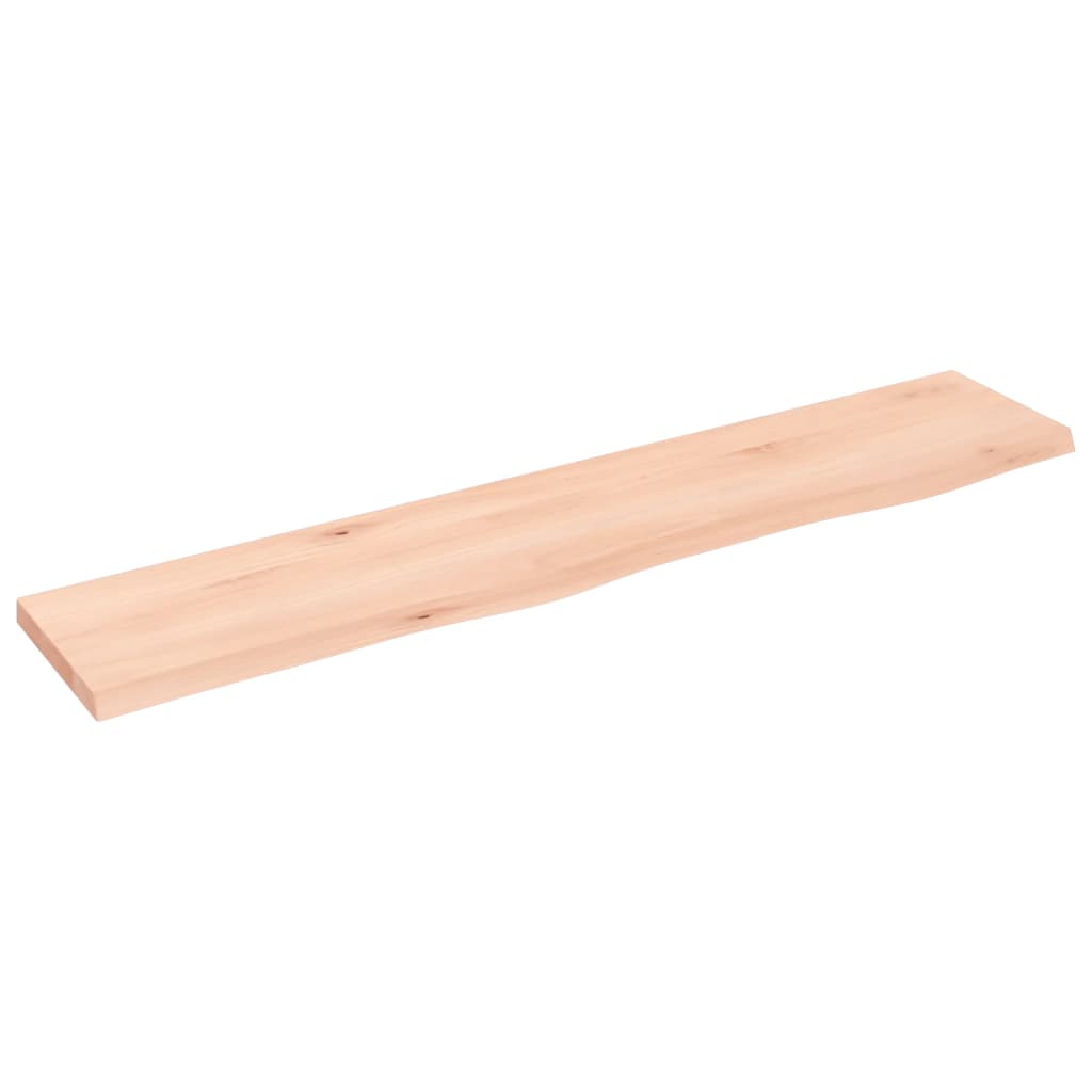 vidaXL Nástěnná police 100 x 20 x 2 cm neošetřené masivní dubové dřevo