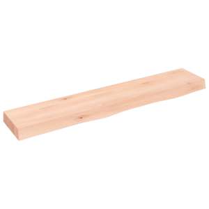 Nástěnná police 100 x 20 x 6 cm neošetřené masivní dubové dřevo - obrázek 2