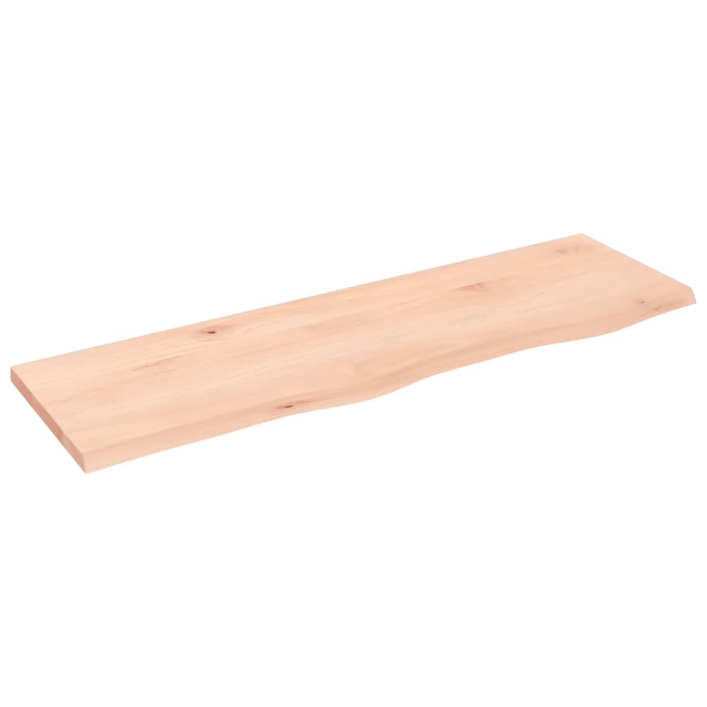 vidaXL Nástěnná police 100 x 30 x 2 cm neošetřené masivní dubové dřevo