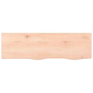 Nástěnná police 100 x 30 x 2 cm neošetřené masivní dubové dřevo - obrázek 4
