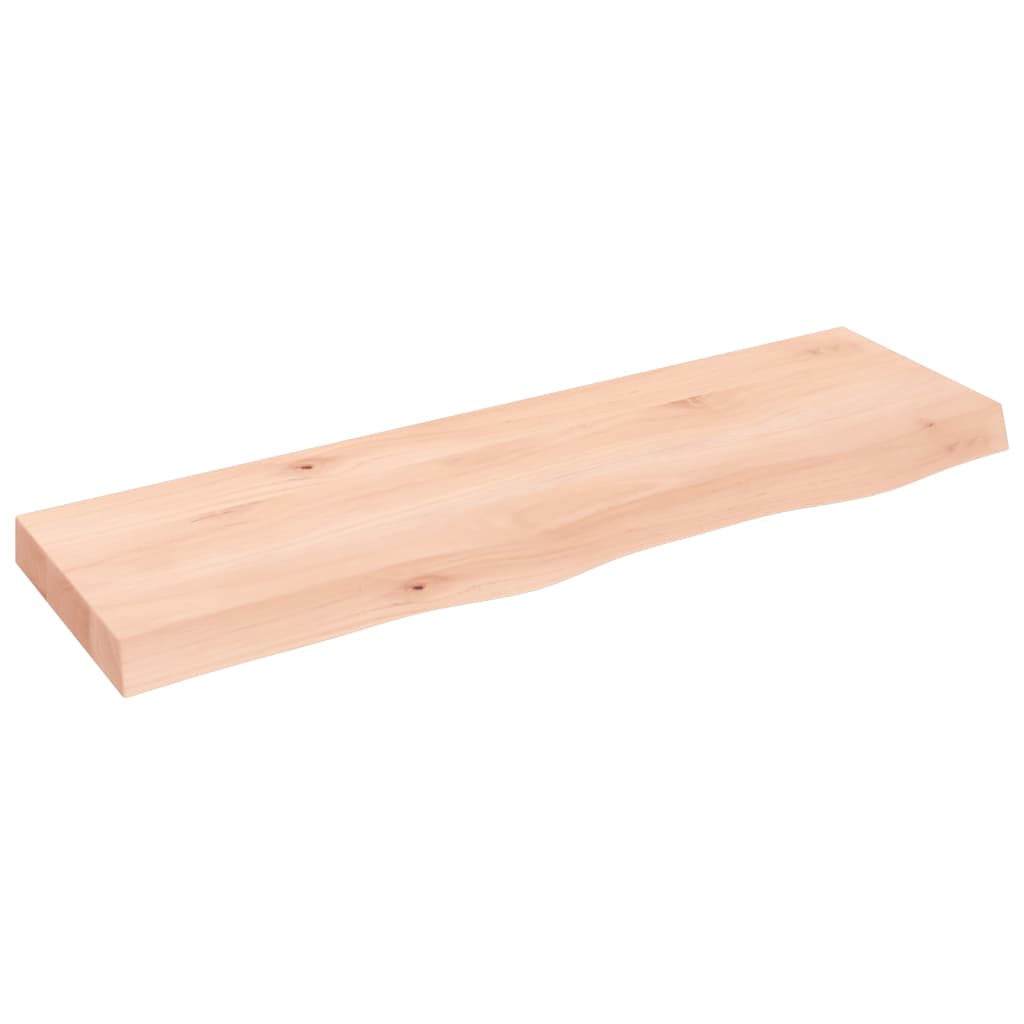 vidaXL Nástěnná police 100x30x(2-6) cm neošetřené masivní dubové dřevo
