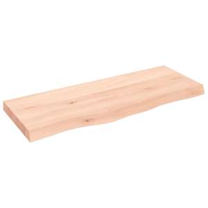 Nástěnná police 100x40x(2-6) cm neošetřené masivní dubové dřevo - obrázek 2