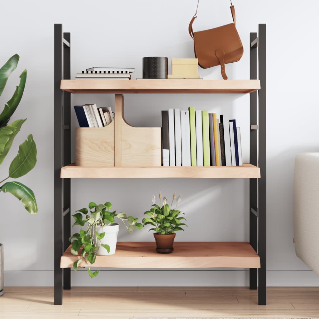 vidaXL Seinähylly 100x60x(2-6) cm käsittelemätön täysi tammi