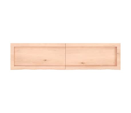 vidaXL Estante de pared madera maciza roble sin tratar 120x30x(2-6) cm