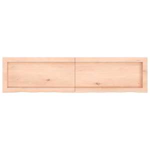 vidaXL Estante de pared madera maciza roble sin tratar 120x30x(2-6) cm