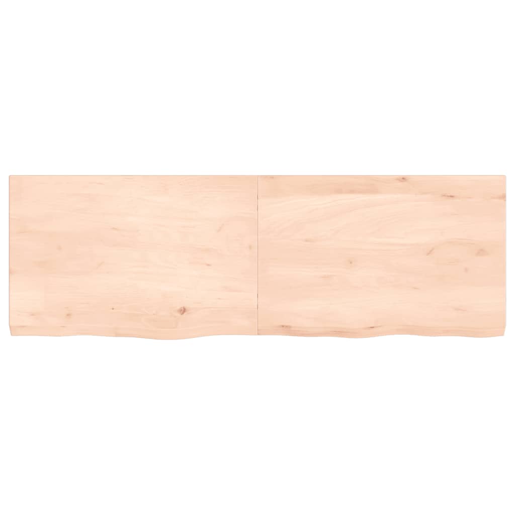 vidaXL Wandschap 120x40x(2-4) cm onbehandeld massief eikenhout afbeelding